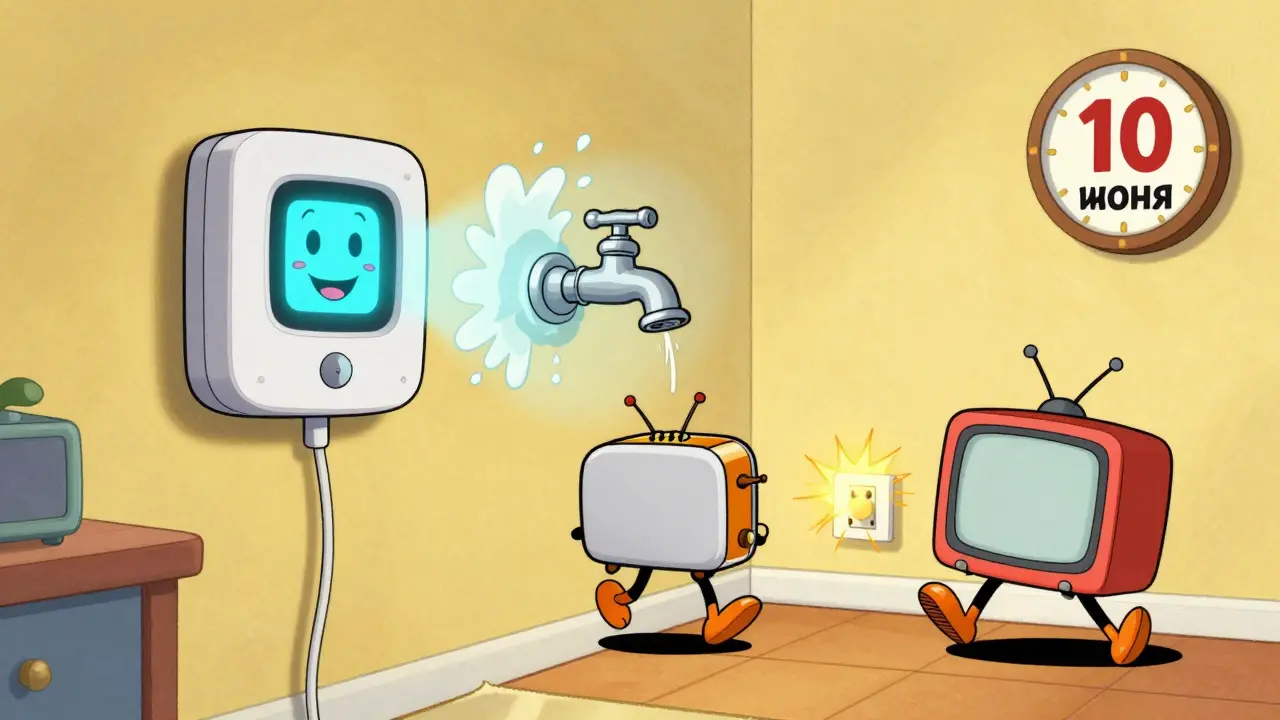 Датчик протечки отключает воду, а бытовые приборы убегают от искр.