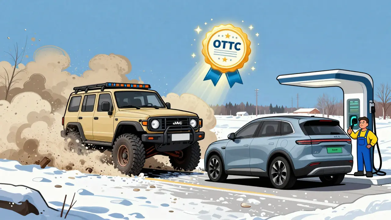 JAC JS9 преодолевает снежную бурю, а Deepal заряжается на станции в Калининграде — оба с сертификатом ОТТС