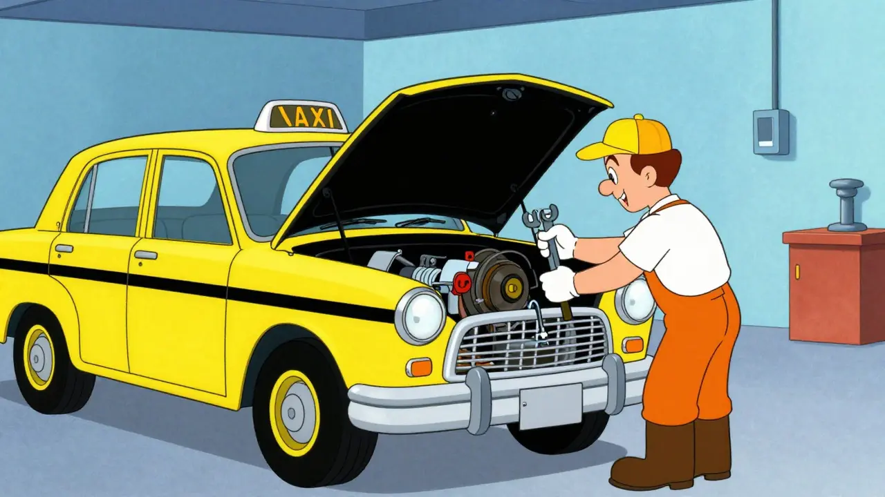 Проверка тормозов такси в техническом центре