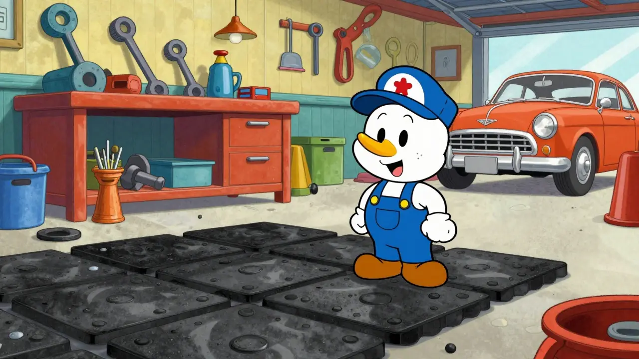 Пол в гараже: выбираем между плиткой, резиной и наливным покрытием