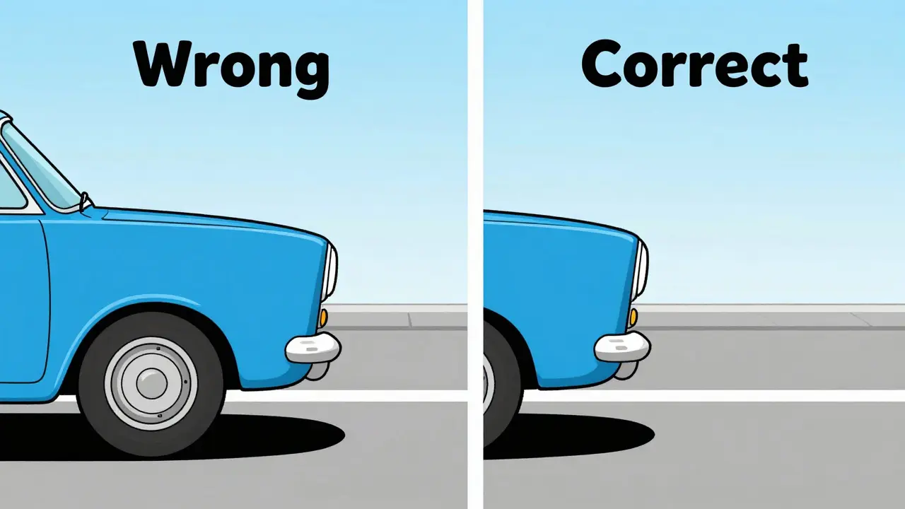 Сравнение правильной и неправильной настройки бокового зеркала