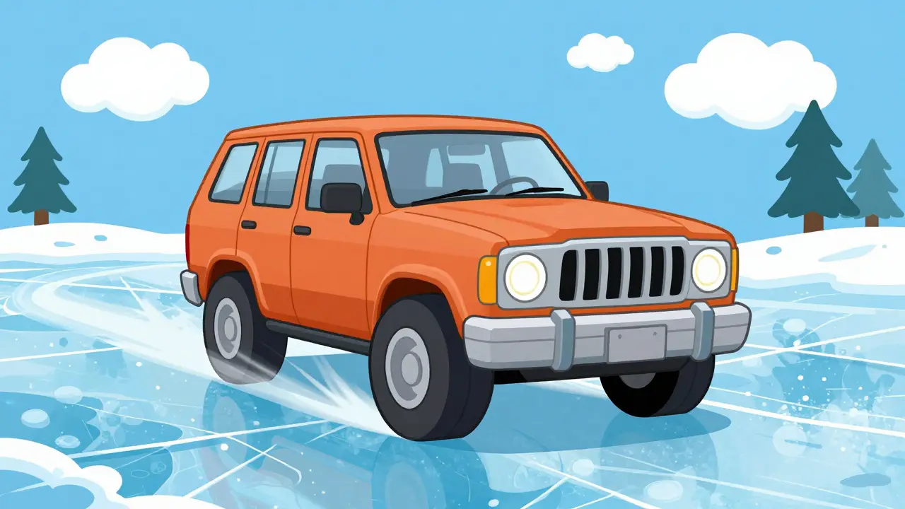 Тест шипованных шин для кроссоверов: торможение и разгон на льду