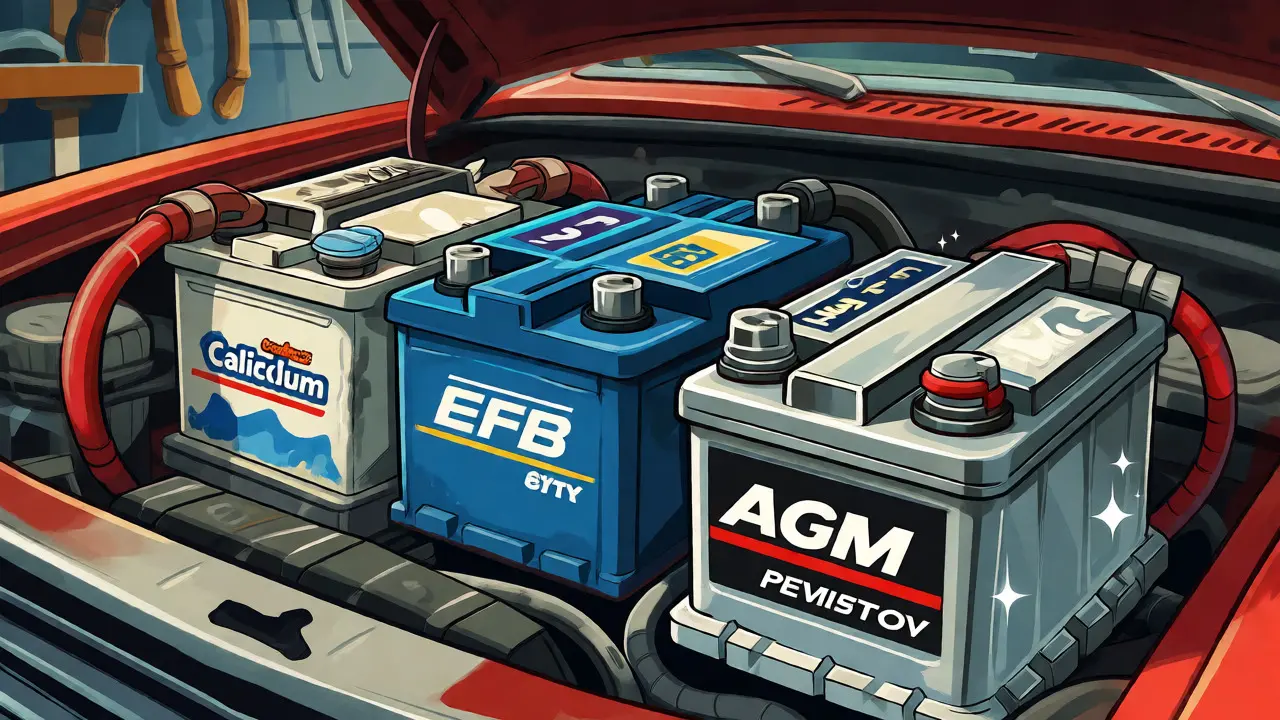 Сравнение типов автомобильных аккумуляторов: Ca, EFB и AGM